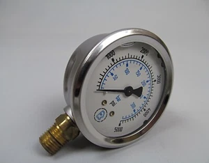 Ritter Engineering Pressure Gauge 5000 psi 1/4 NPT Lower Mount 213.53 2.5" - Picture 1 of 4