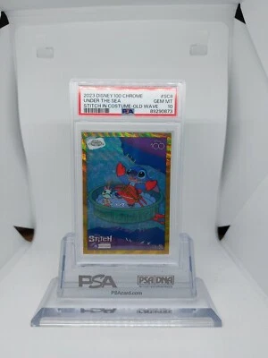 Stitch In Costume Under The Sea Gold Wave 08/50 Psa 10 Topps Disney 100 Chrome - Image 1 of 4