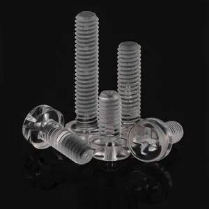 M3 M4 M5 M6 Transparent PC Plastic Button Head Bolts Dome Phillips Screws - Picture 1 of 5