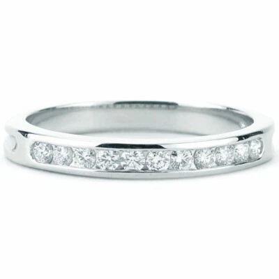 Juego de canales de diamantes Tiffany & Co 0,24 CTTW banda de platino 2,5 mm, tamaño 6 Foto 1 de 4