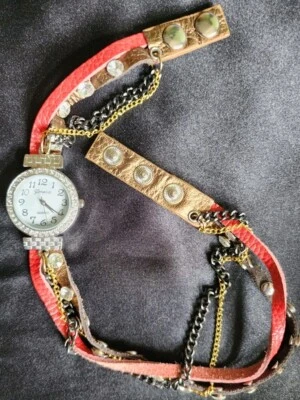 Reloj envolvente vintage para mujer con correa de cadena de cuero nuevo Foto 1 de 4