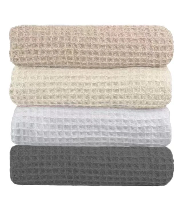 New Premium 100% Cotton 350gsm Waffle Blanket Single/Queen Size In Four colors - image 1 of 4