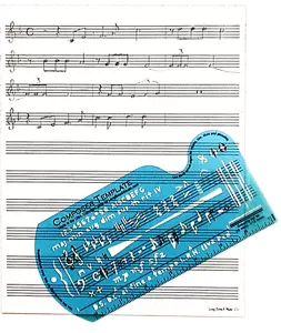 Song Writer's Composing Template for Music Notes & Symbols with Staff Paper