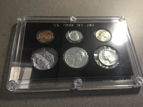 1961-P Proof Set United States US Mint Original Government Packaging & Display Cover