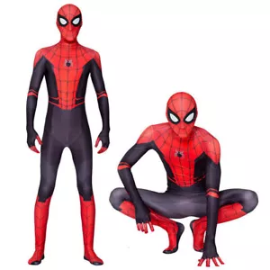 Adults Boys Spiderman Superhero Cosplay Costume Halloween Fancy Dress Jumpsuit～ - Picture 1 of 9