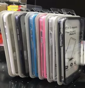 For iPhone X / XS - Ultra Thin HARD TPU Rubber Gummy BUMPER FRAME Case Cover - Picture 1 of 16