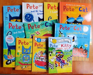 10 Pete The Cat Books James Dean Christmas School shoes Groovy Magic Sunglasses