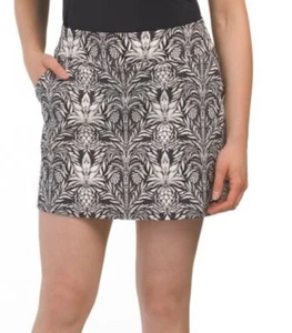 NWT TOMMY BAHAMA Black Palm Stamped Golf Tennis Knit Straight Skort S L XL - Picture 1 of 2