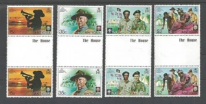 1975 Antigua Boy Scout World Jamboree Norway gutter pairs  - Picture 1 of 1