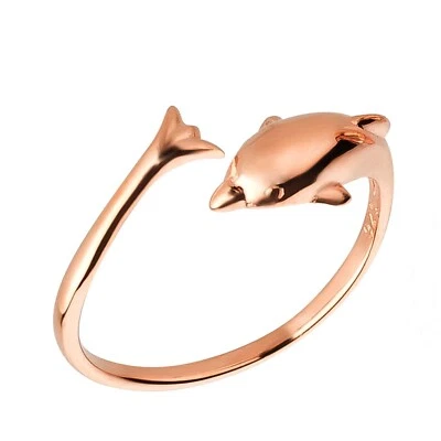 Zehenring Zehring Delfin 925 Silber rosegold Zehenschmuck - Bild 1 von 2