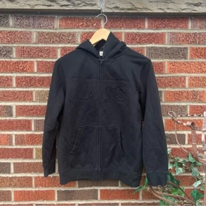 VANS Black Full Zip Gray and Black Checkered Hood Hoodie - Picture 1 of 5