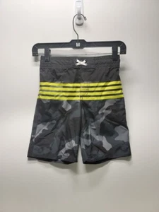 Old Navy Boys Printed Board Shorts Black Camo Green Stripe Size M (8) - Picture 1 of 4