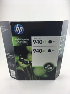 HP 940XL Twin Pack High Capacity Black Ink Cartridges Expired May 2014 - Picture 1 of 3