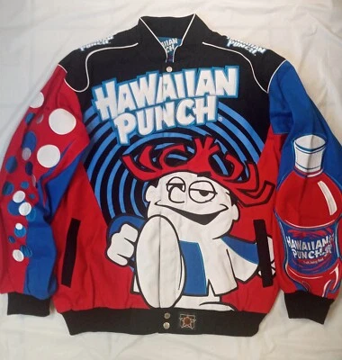 Chaqueta de carreras Hawaiian Punch vintage negra roja talla grande  Foto 1 de 4
