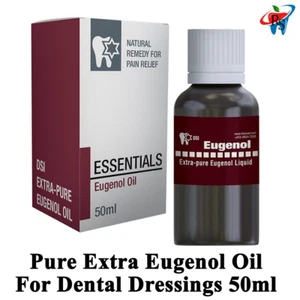 Pure Extra Eugenol Oil for Dental Dressings 50ml Liquid Cloves Plastic Dropper - Picture 1 of 3