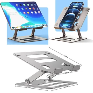 Adjustable Folding Phone Tablet Desktop Stand Desk Holder Mount For iPhone iPad - Picture 1 of 6