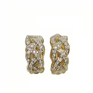 RUCINNI 20K Cristalli Swarovski a clip placcati oro ER (10765) - Foto 1 di 2