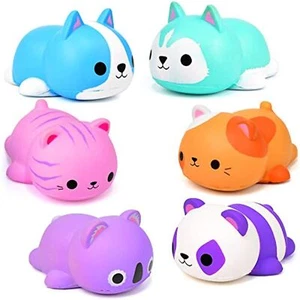 6PCS Jumbo Squishies Slow Rising Squishies Animal Newest Cat Squishy Toys Party - Picture 1 of 1