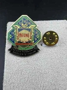 Vintage Amrak LA Dodgers Seven Pennants Dodger Stadium Lapel Pin National League - Picture 1 of 2
