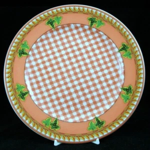 Plato de ensalada de postre rojo Rosenthal Ivy Leaves Passion de Versace - Imagen 1 de 6