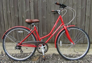 Claud Butler Cambridge Ladies Dutch Style Loop Town Bike Bicycle Red 6 Gears - Picture 1 of 9