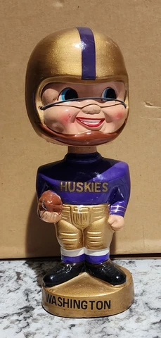 Vintage 1967 University of Washington Huskies Bobblehead Cover