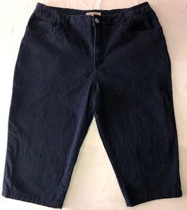 Women's CHEROKEE Blue Cropped Pants Size 12 - Picture 1 of 7