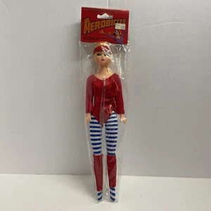 "Muñeca atlética rubia vintage 11,5"" aeróbica Gordy Hong Kong 1986 traje rojo nueva" - Imagen 1 de 10