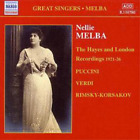 Dame Nellie Melba The Hayes and London Recordings 1921 - 26 (CD) Album