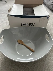 NWT Dansk Classic Fjord Large Serving Bowl With Handles - MSRP $72.00 Grey - Picture 1 of 7