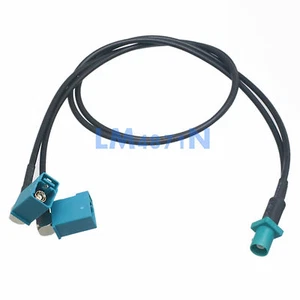 FAKRA Z Male to Y 2X FAKRA Z Female Splitter Combiner 1F2M RG174 10" cable - Picture 1 of 1