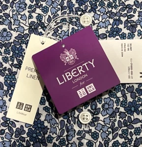 LIBERTY of LONDON x UNIQLO Herren Leinen Gr. M 100% Baumwolle mit Brusttasche Sommer!!! - Bild 1 von 13