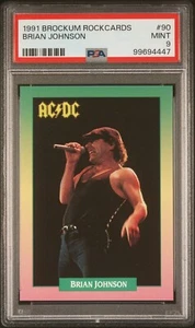 1991 RockCards Brockum #90 Brian Johnson - ACDC Singer - MINT PSA 9 - Picture 1 of 2