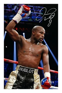 Póster foto impreso firmado por Floyd ""Money"" Mayweather autógrafo TBE TMT - Imagen 1 de 1
