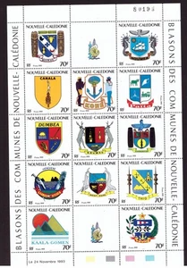 Conjunto Escudo de armas Nueva Caledonia 1993 MNH sellos como nuevos - Imagen 1 de 1