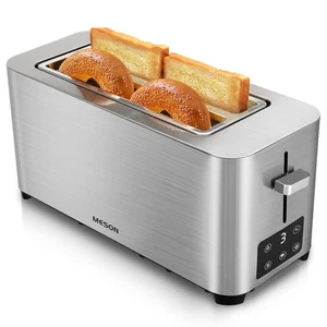 Tostapane 4 Fette con Display Timer LED, Tostapane in Acciaio Inox con L... - Foto 1 di 6