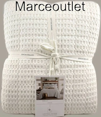 Levtex Home Mills вафли полный / королева лоскутное одеяло и наволочки комплект яркий белый (off белый) - Изображение 1 из 4