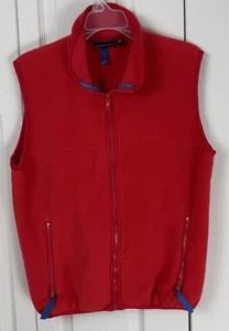 Vintage Patagonia Vest Small Red Unisex R2 El Capilito Full Zip Fleece USA Made - Picture 1 of 11