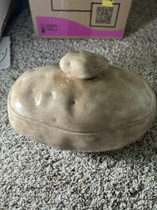 VTG Atlantic Mold Realistic Baked Potato Shaped Serving Dish Bowl w/Lid 10x7 - Picture 1 of 8