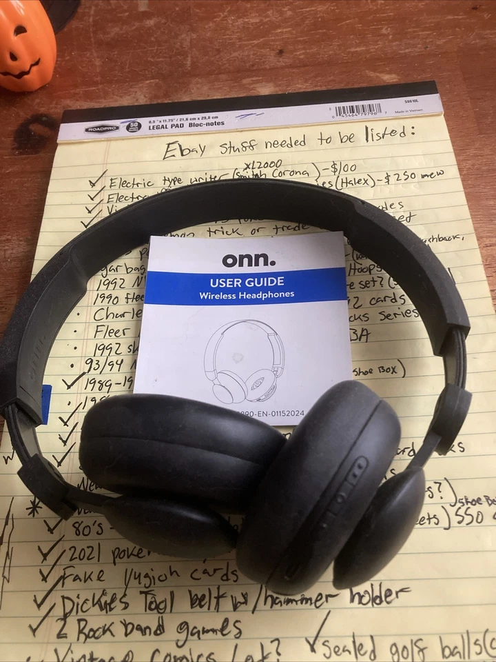 Onn Wireless Headphones AAABLK100002890 Black with Manual Tested Working - Image 1 of 1