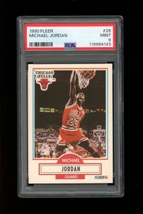 1990 Fleer #26 Michael Jordan Chicago Bulls PSA 9 centrato - Foto 1 di 2