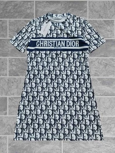Christian Dior Navy Blue Oblique Terry Cotton Hooded Mini Dress - Picture 1 of 5