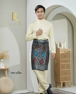 Baju Melayu Full Set Malaysian Malay Traditional Formal Attire Shirt Pants - Picture 1 of 10
