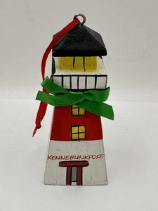 Kennebunkport Lighthouse Christmas Ornament hand painted wood - Picture 1 of 13