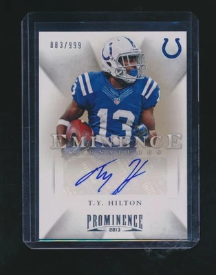 T.Y. HILTON 2013 PANINI PROMINENCE EMINENCE SIGNATURES AUTO 883/999 #13 - Image 1 of 2