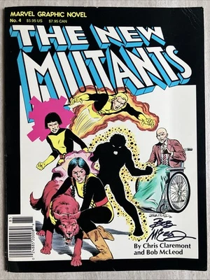 Novela gráfica Marvel #4 New Mutants sexta impresión (Marvel Comics 1982) MCLEOD FIRMADA Foto 1 de 4