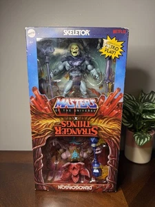 Masters of the Universe X Stranger Things Figura Scheletro e Demogorgone Nuovo con scatola - Foto 1 di 9