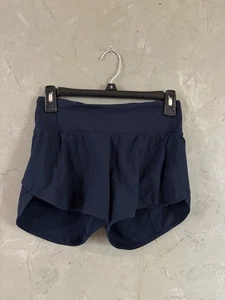Pantalones cortos de correr Lululemon para mujer 2 altos Speed Up Navy Workout Gym Lined - Imagen 1 de 3
