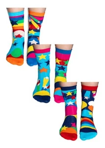 6 Pack Kids Happy Birthday Soft Novelty Odd Socks in Gift Box - Picture 1 of 6