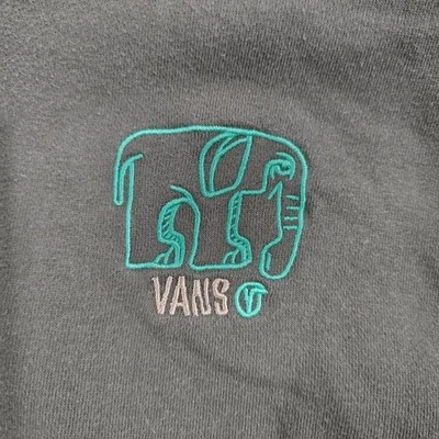 Vans Off the Wall Sudadera con Capucha Cremallera Verde Para Hombre Talla L Patín Ropa de Calle Foto 1 de 4